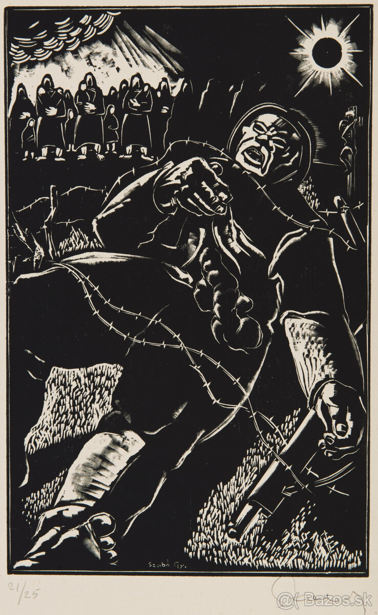 Szabó Gyula: drevoryty Ecce Homo