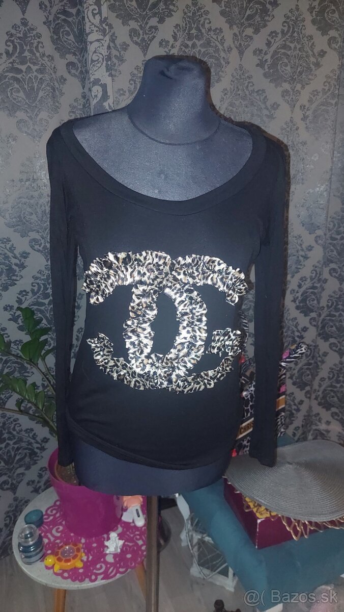 Cierne tričko dlhý rukav