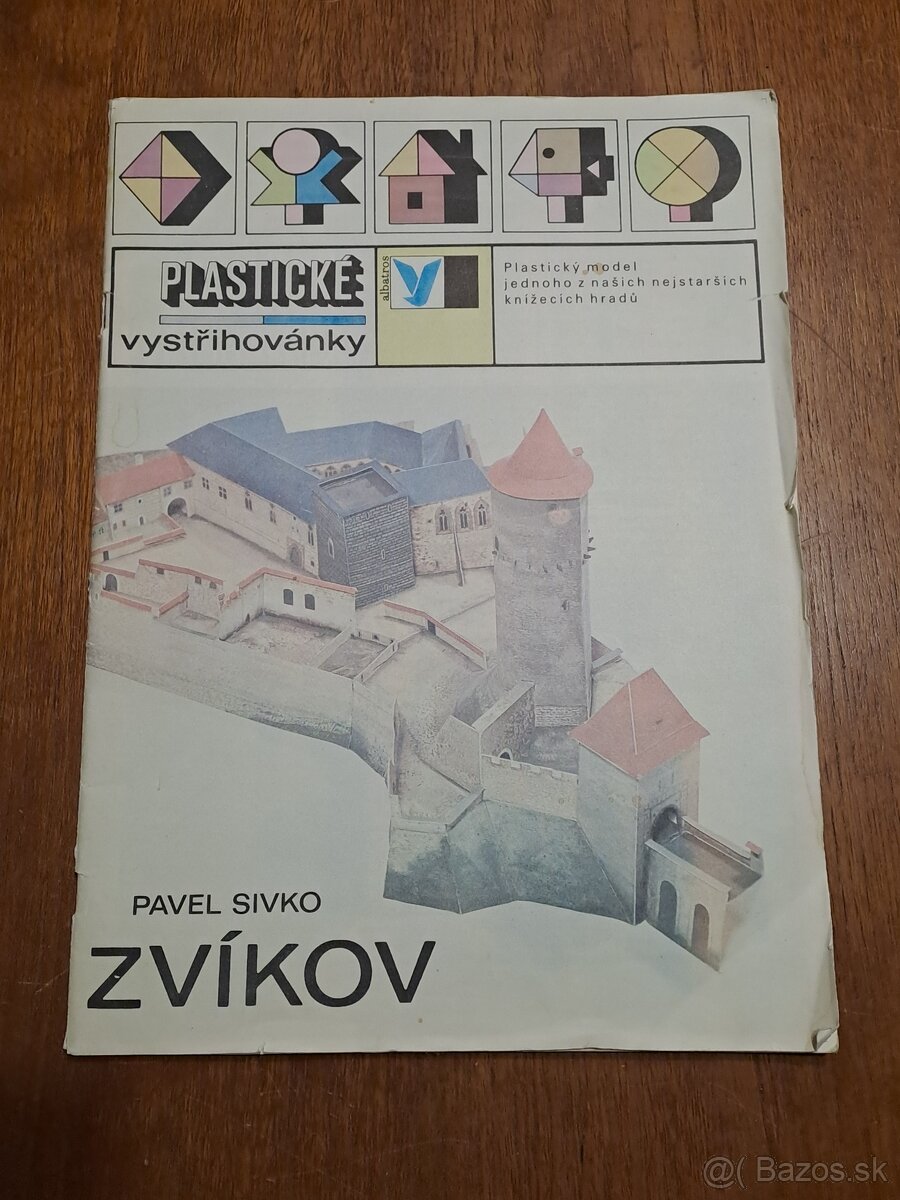 Papírový model hradu Zvíkov, vydal Albatros, 1990