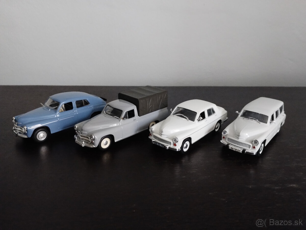 4x Legendarne automobily čssr FSO Warszawa 1:43 1/43