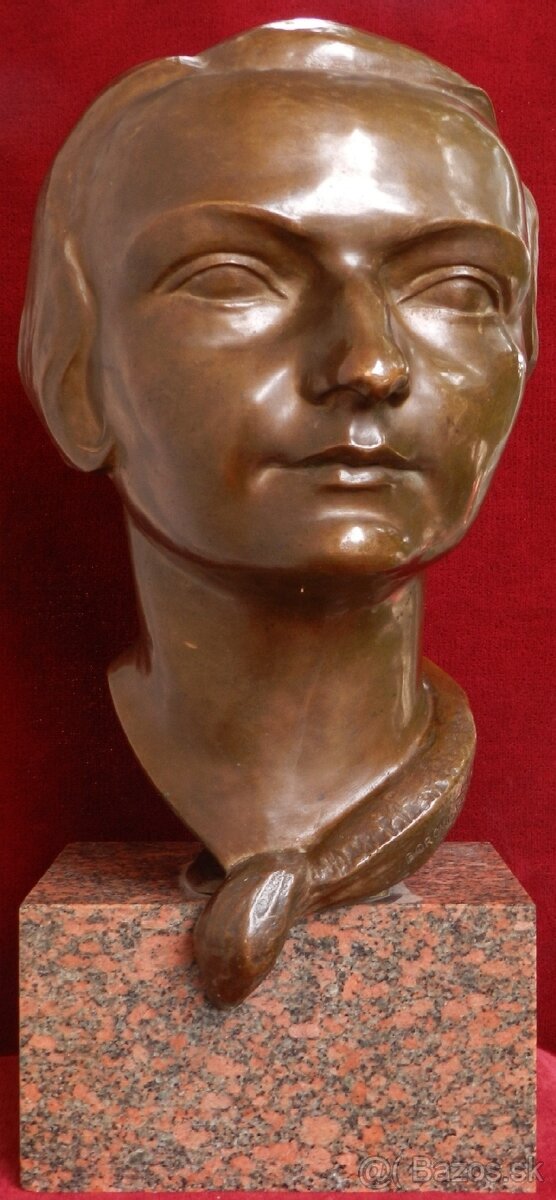 Blažena Borovickova-Podperova-Busta ženy bronz