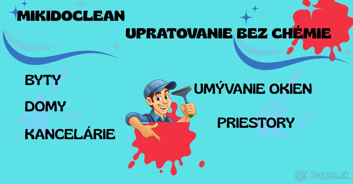 UPRATOVANIE BEZ CHÉMIE - "ČISTO A ZDRAVO."
