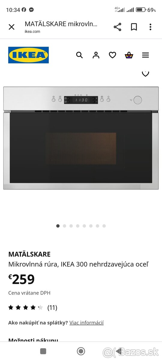 Vstavaná mikrovlnná rúra nerezova