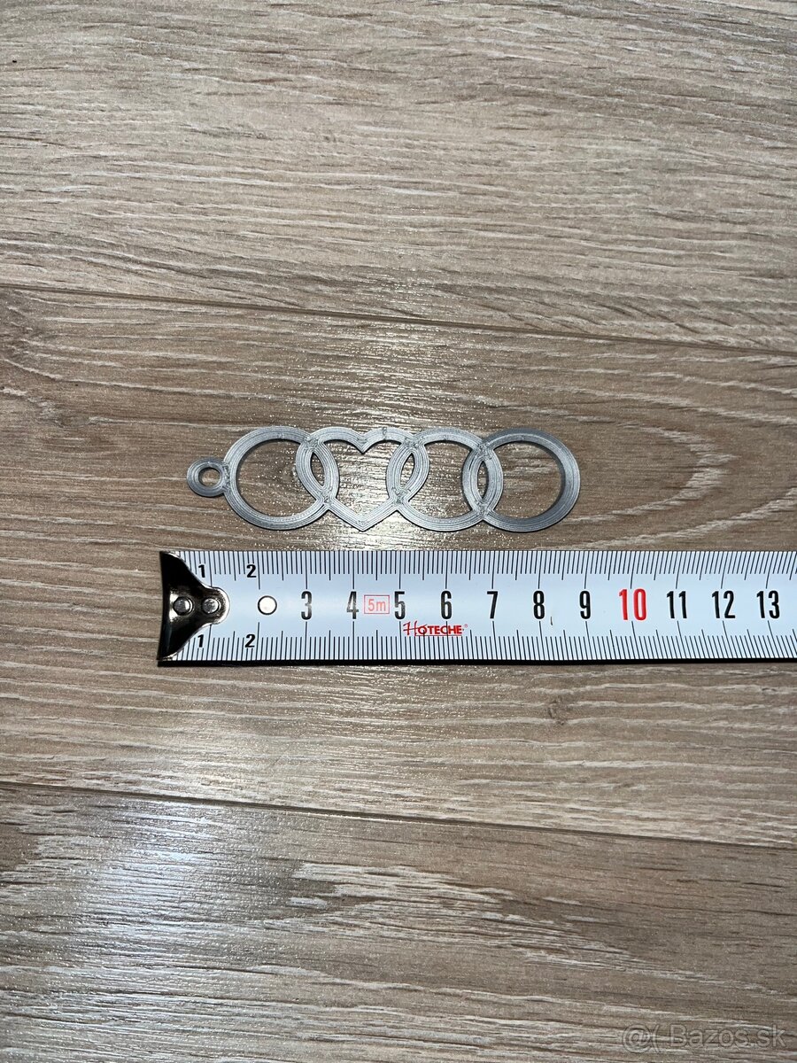 Audi logo klúčenka 3d tlač
