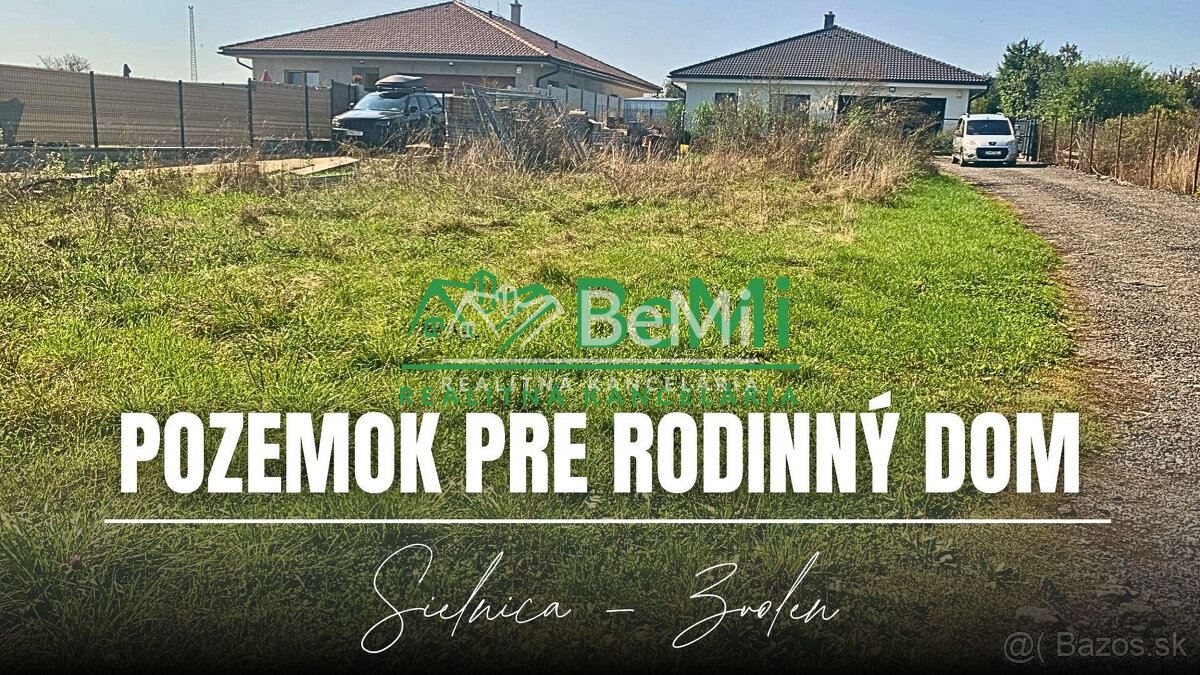 Stavebný pozemok medzi novostavbami 647 m2, Sielnica