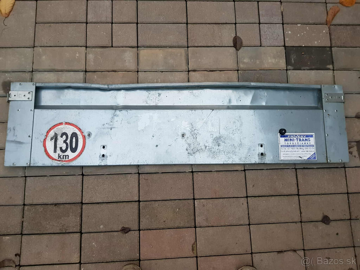 Zadné čelo na prívesný vozík