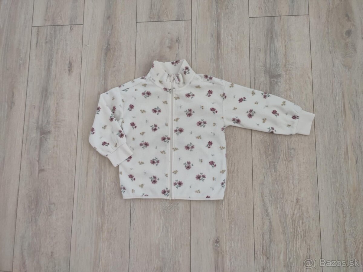H&M flísová bunda, kvety