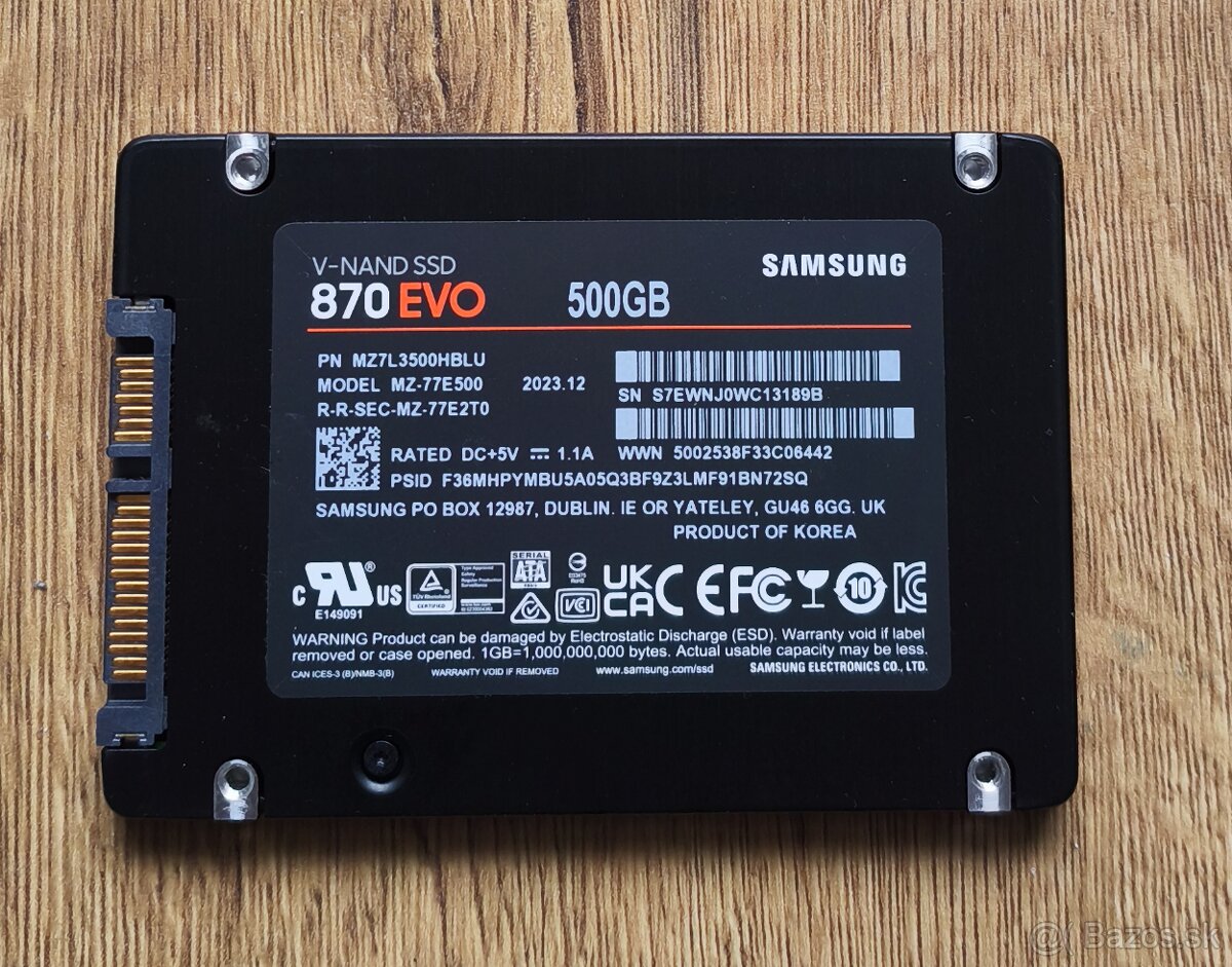 2,5" SSD disk SAMSUNG 870 EVO 500GB