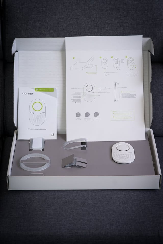 Monitor dychu Nanny BM-03 s dvoma podložkami