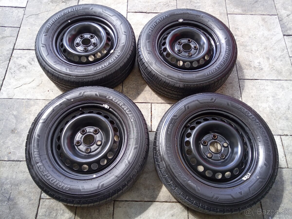 Original VW disky 16" s pneu Bridgestone Duravis 215/65 16