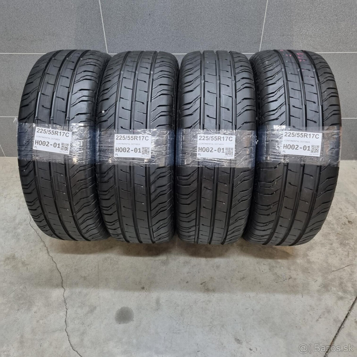 Dodávkové letné 225/55 R17C CONTINENTAL DOT4824