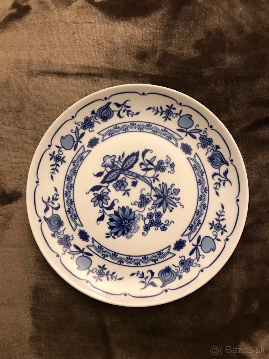 Vintage porcelán Ilmenau – modrobiely set (NDR, 1777)