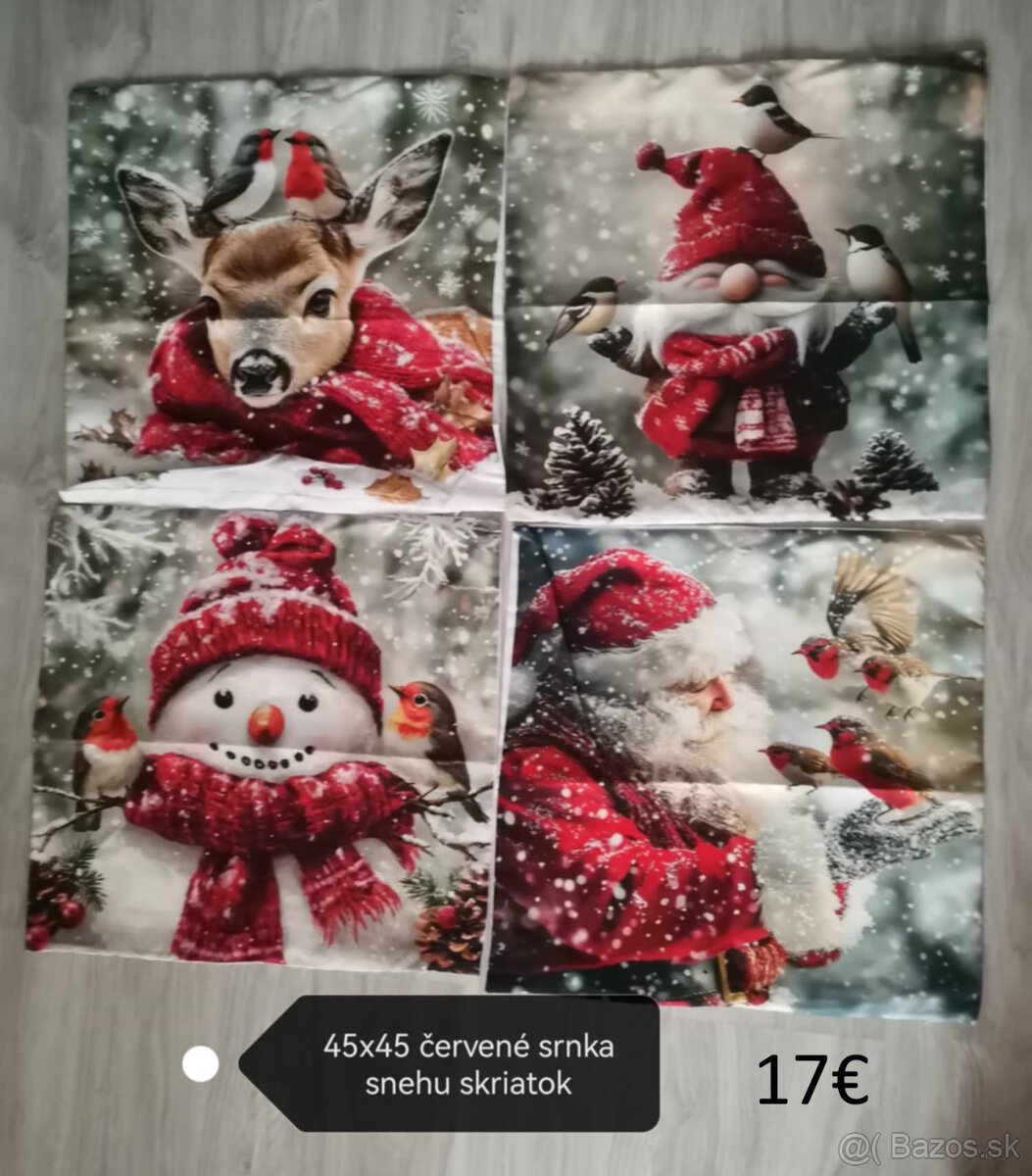 Vianočne obliečky 45 x 45cm NOVE