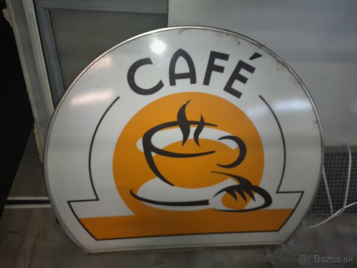 Reklamný pútač, svetelná reklama CAFÉ