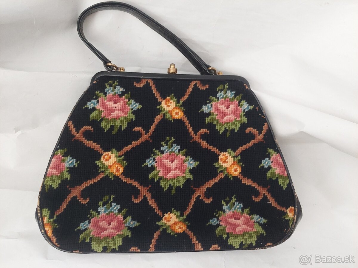 Srarozitna vysivana kabelka kabela gobelinka