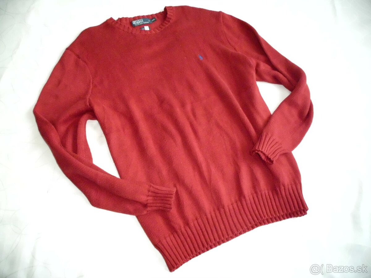 Ralph Lauren pánsky sveter tmavo červený 2XL