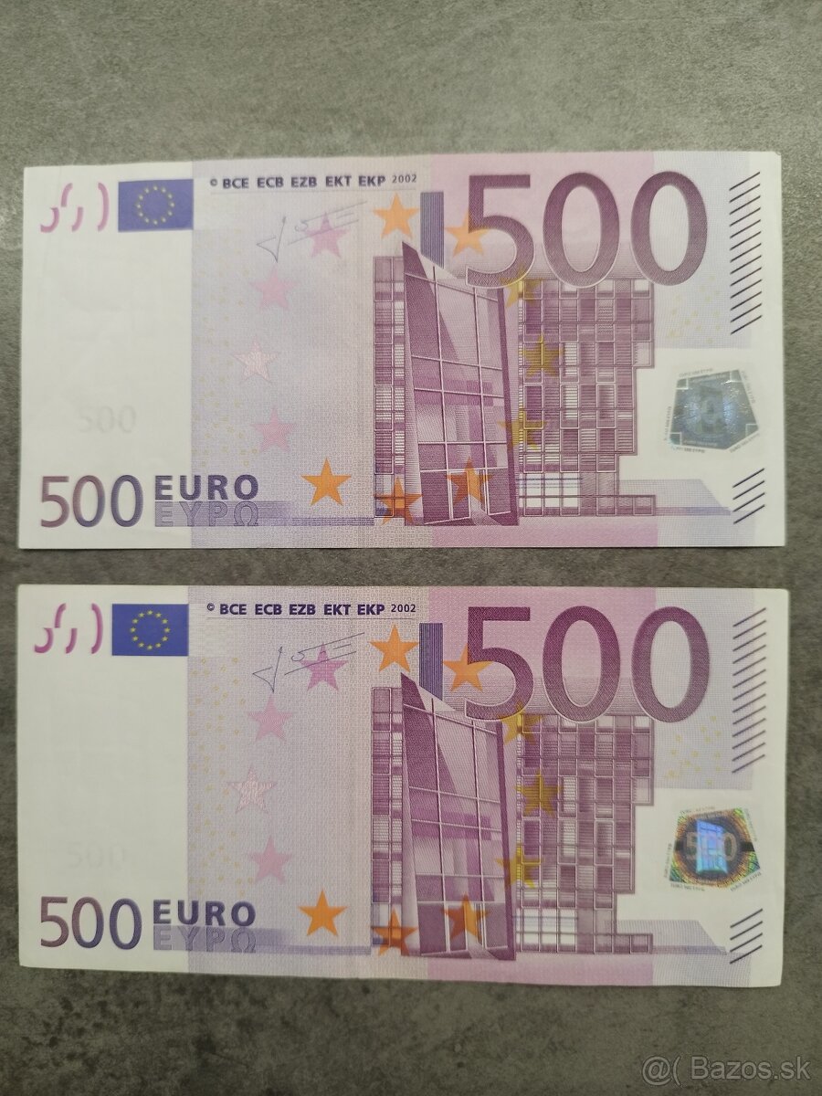 500 euro bankovky