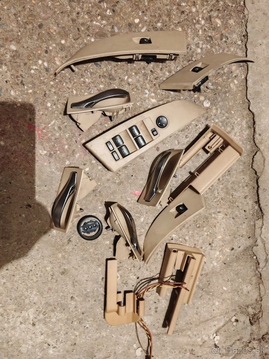 BMW E60 plastové dieli prepínače kľuky dveri