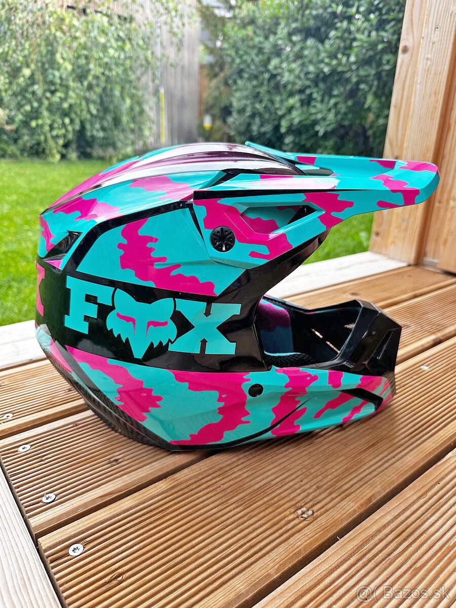 FOX prilba V1 Nuklr teal