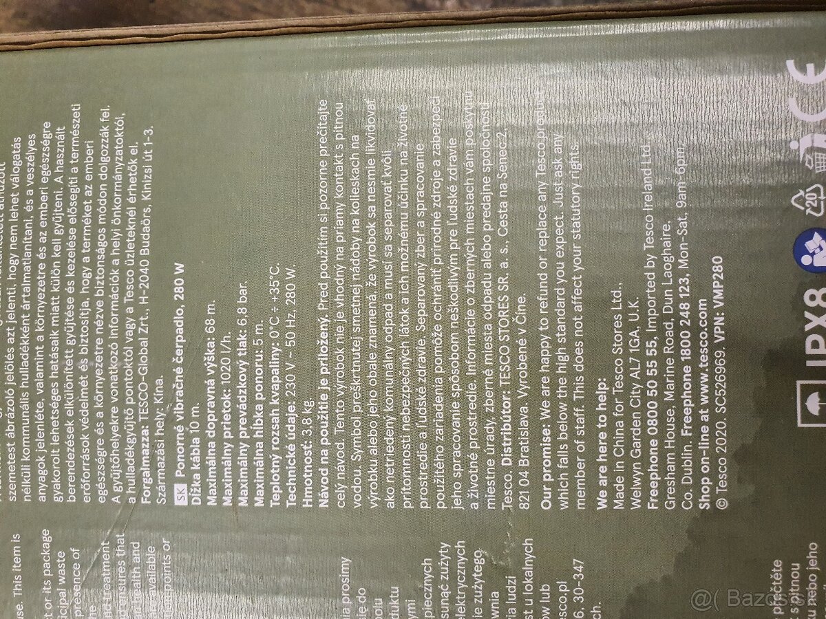 Ponorné vibračné čerpadlo
