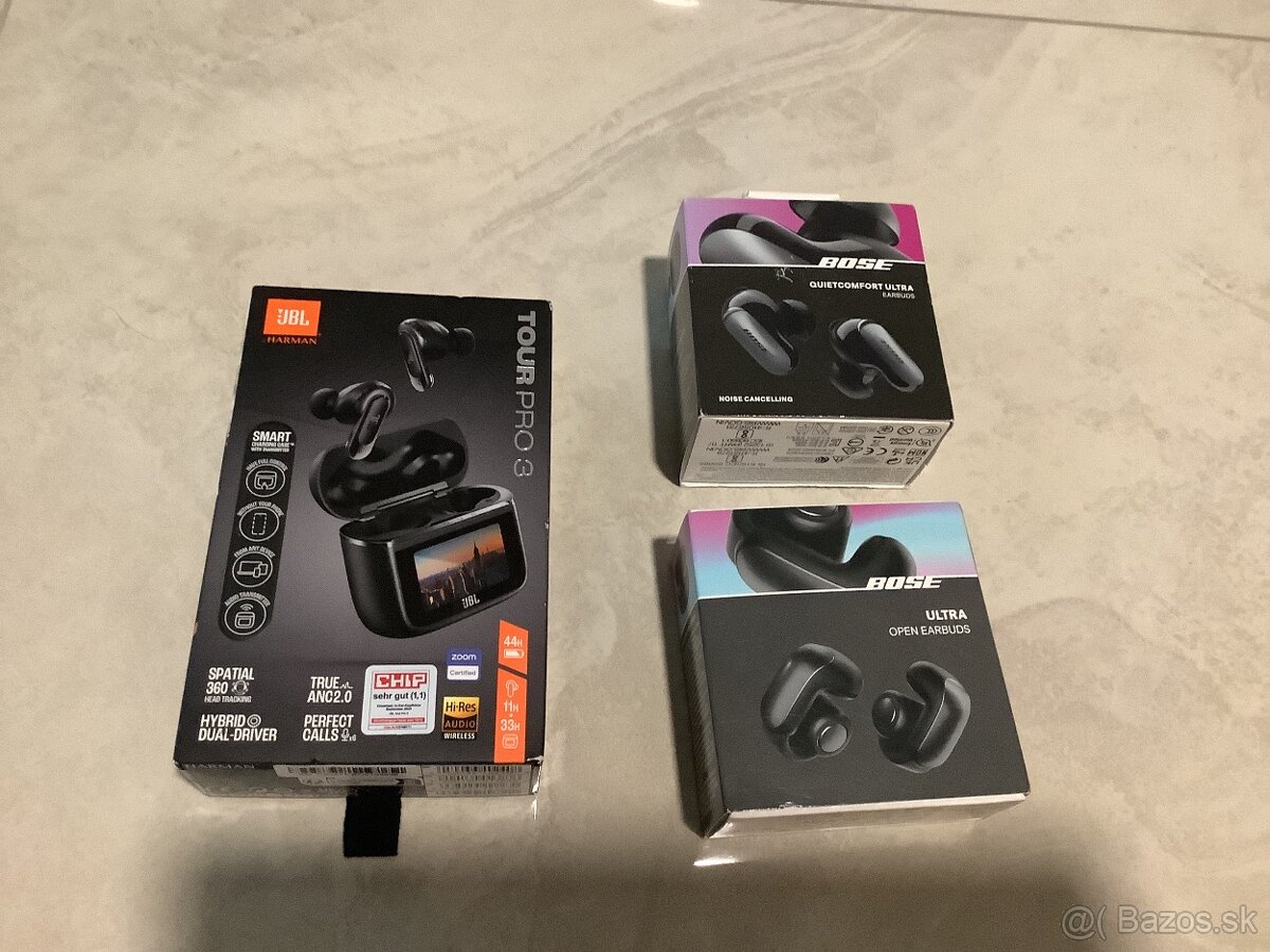 predám nové bezdrotové sluchadlá JBL a BOSE