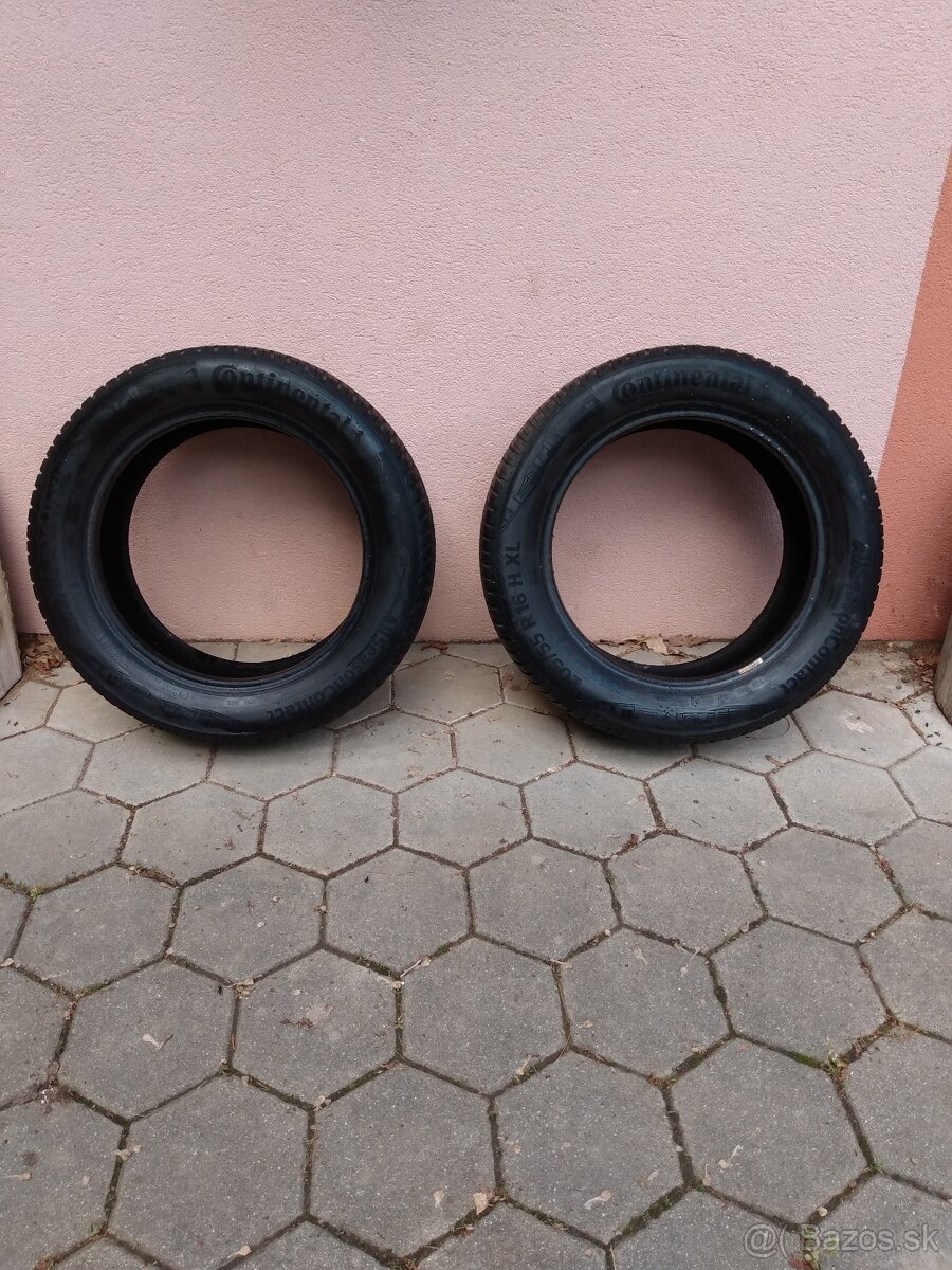 Predám 2 ks celoročné pneumatiky Continental 205/55/R16