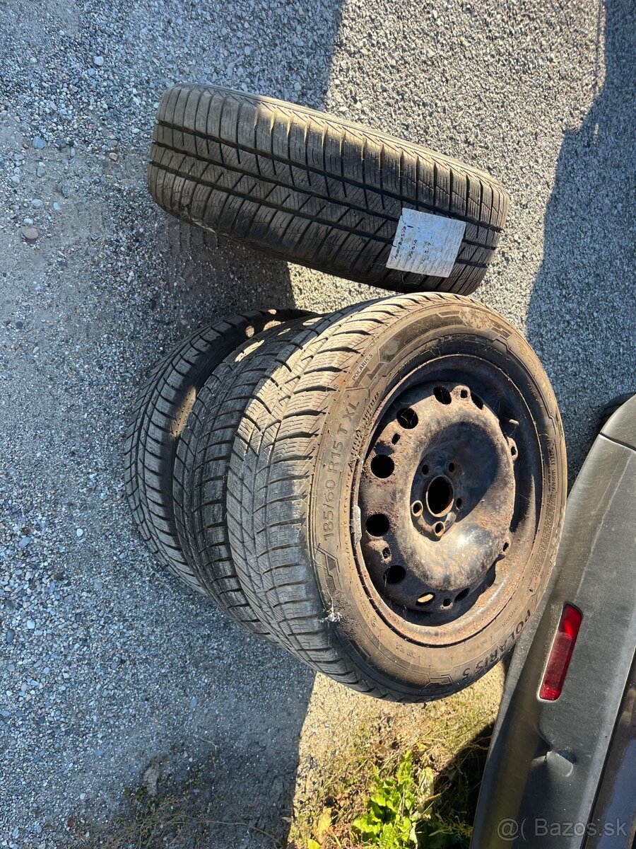 Predám disky + zimné pneumatiky 185/60 R15