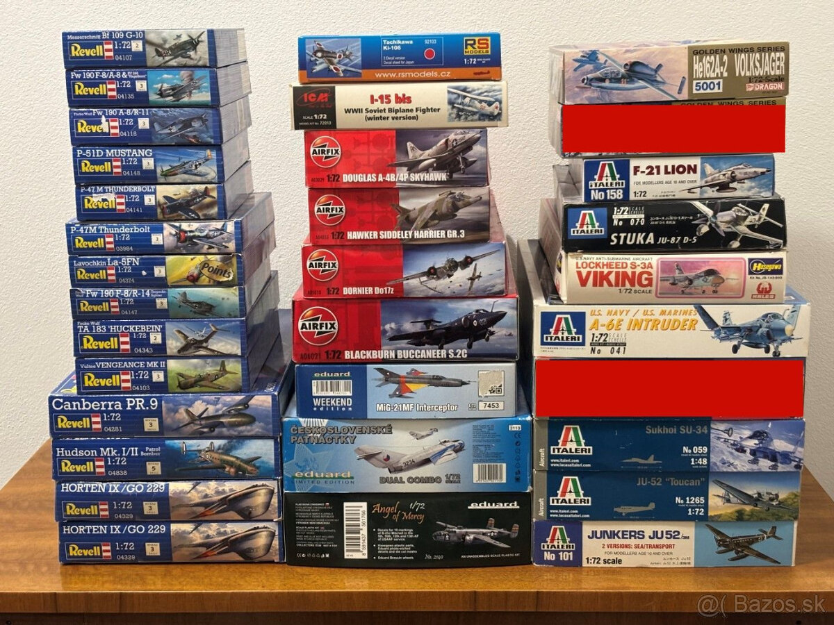 Plastikové modely lietadiel 1:72 a 1:144