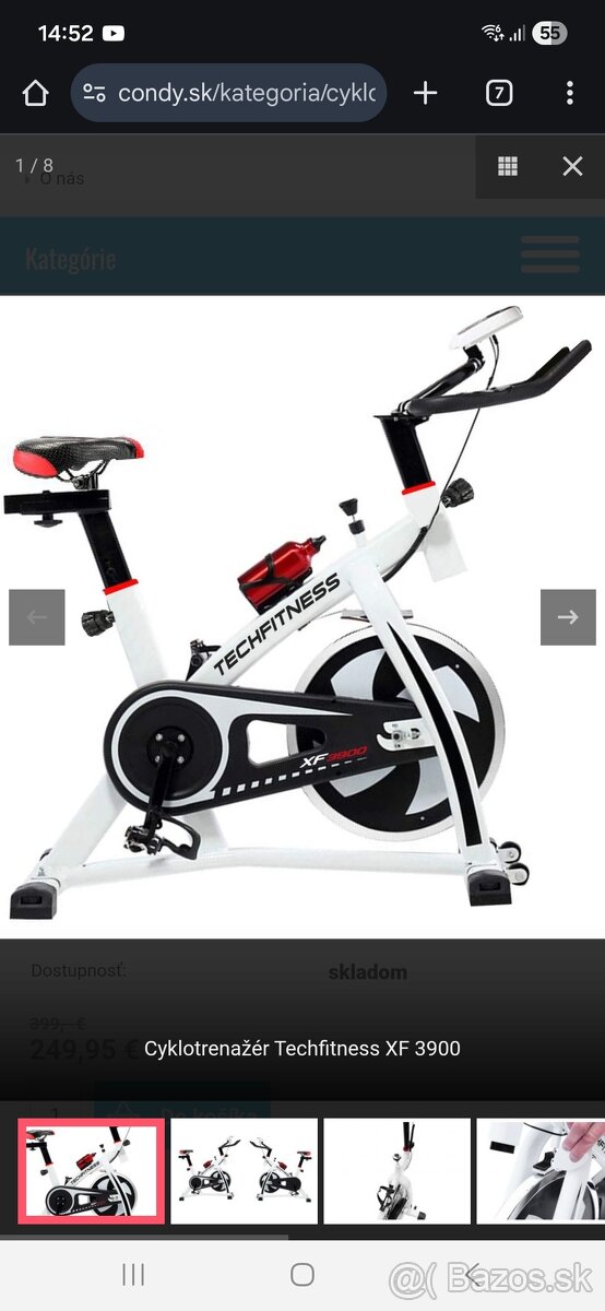 Stacionárny bicykel TECHFITNESS XF 3900