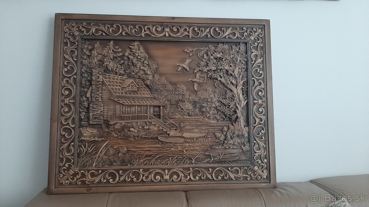 Drevený obraz 100×80cm.hr.4cm
