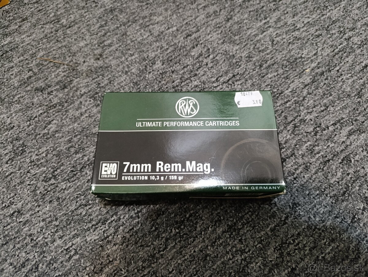 Predám strelivo 7mm Rem Mag