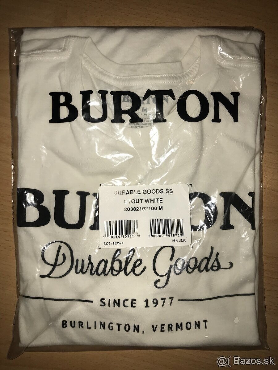 TRIČKO BIELE zn. BURTON veľ. M + darček