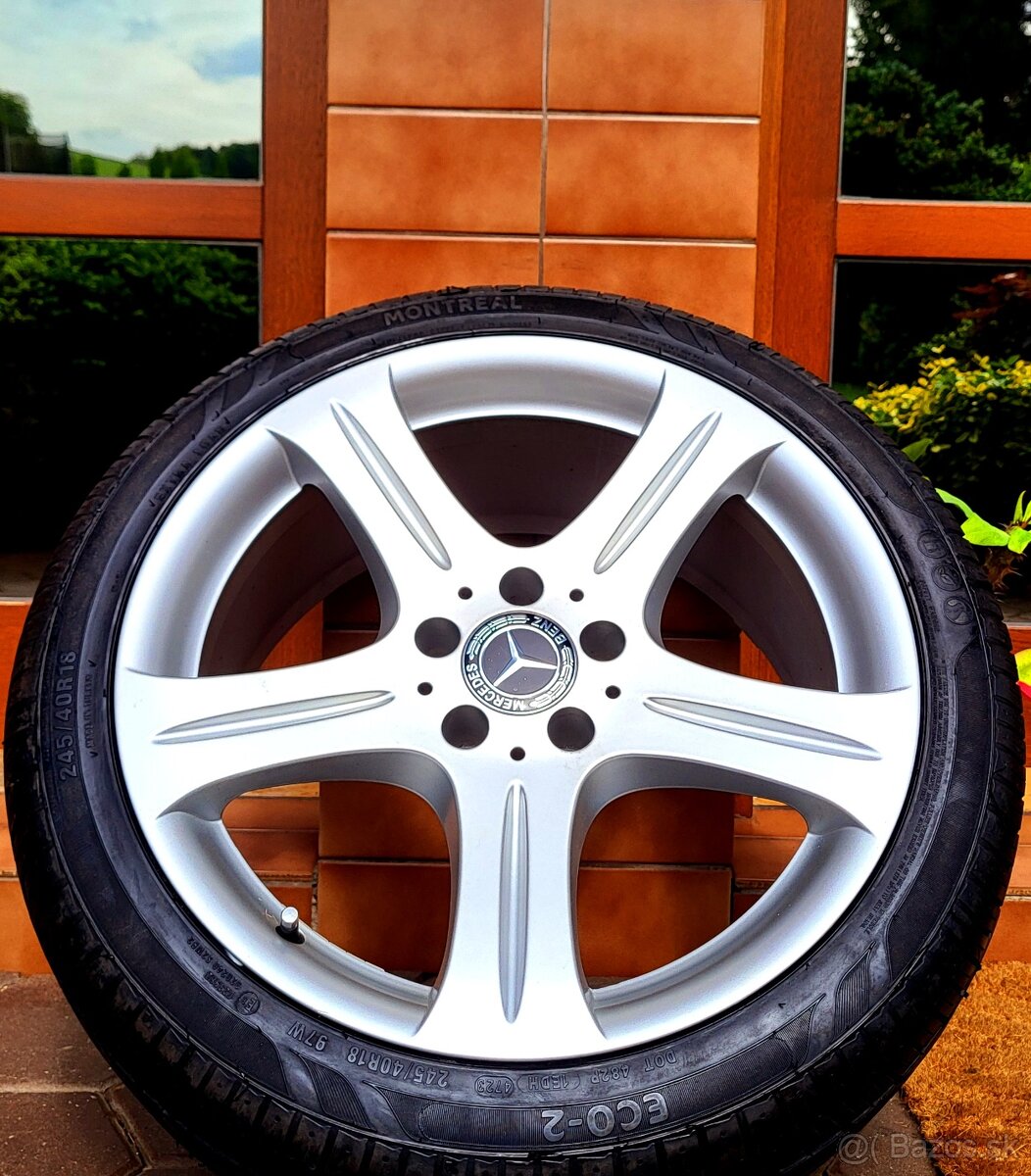 alu R18 5x112 orig. Mercedes CLS W219, pneu 245/40, NOVÉ