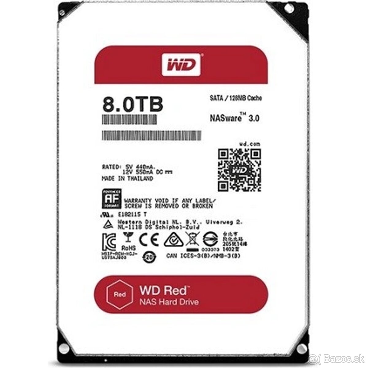 2x WD Red 8TB, WD80EFAX