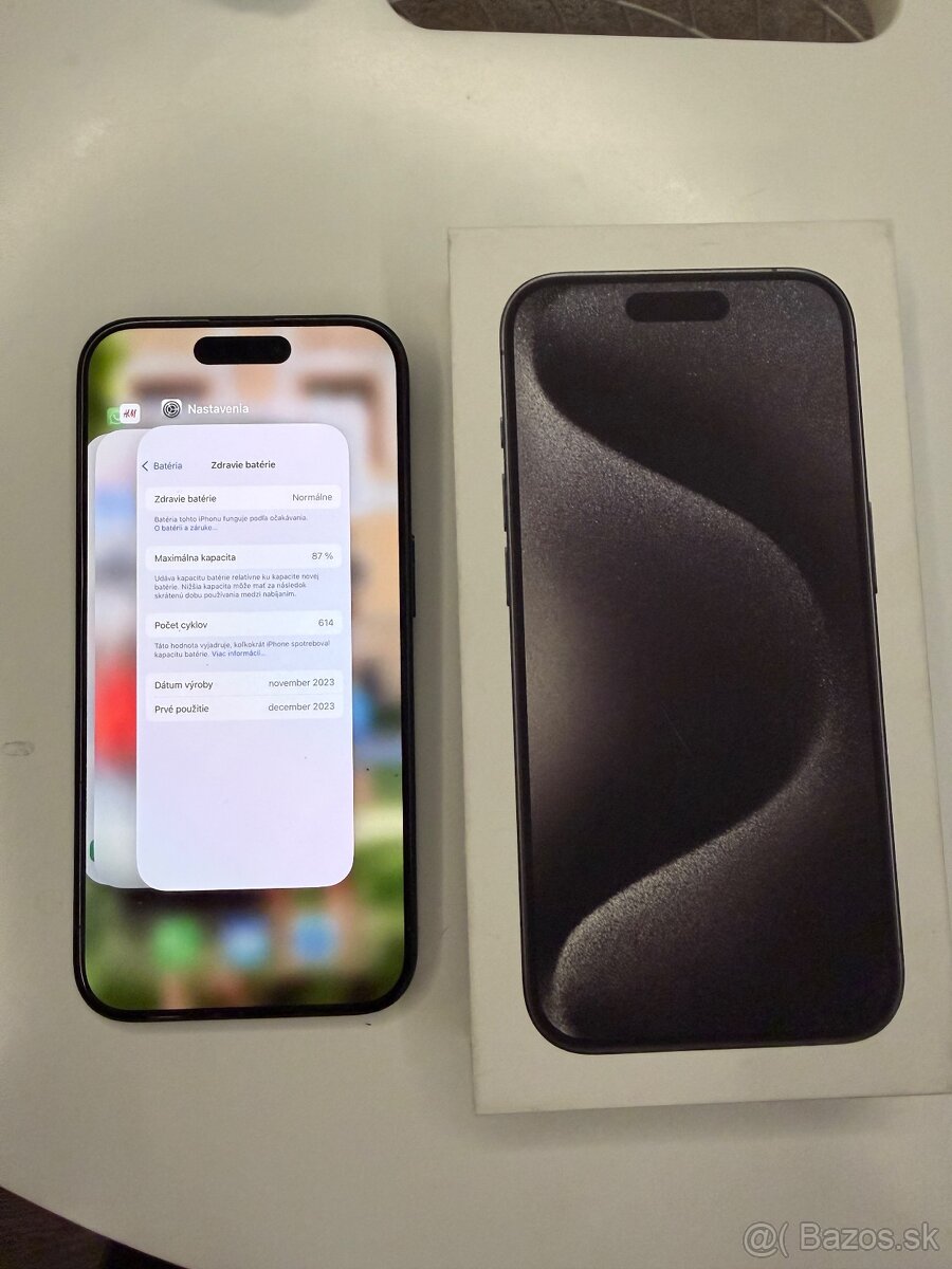 IPhone 15 pro, black titanium 512GB