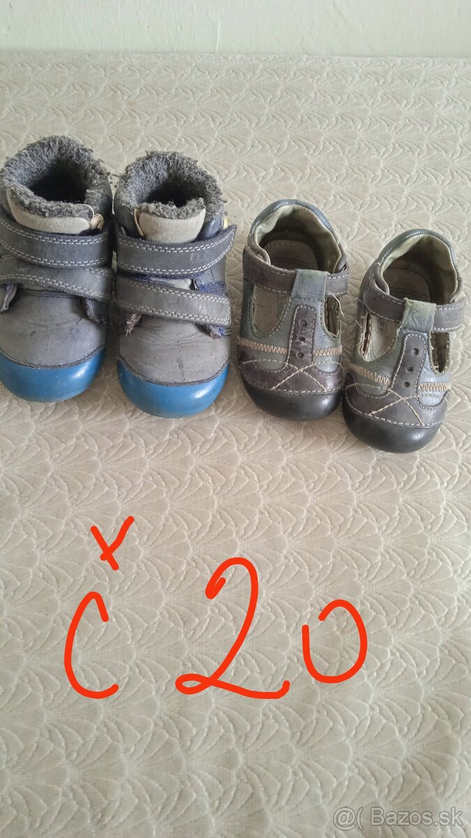 Detské topánky číslo 20