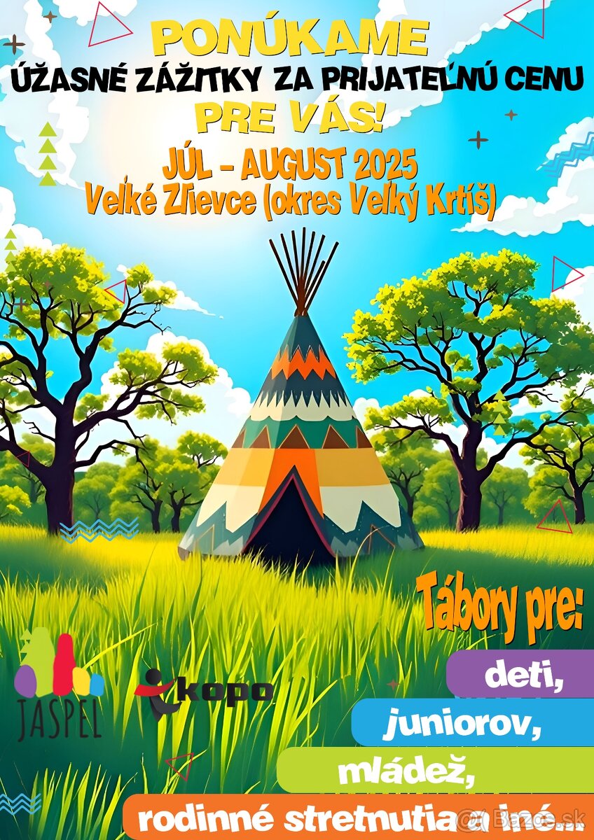 Prenájom na letný tábor - indiánsky areál