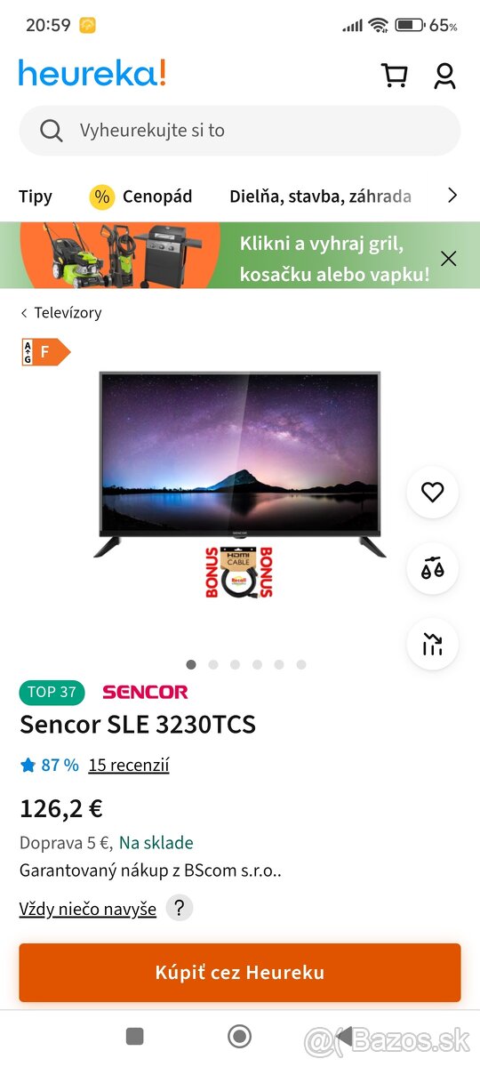 Predám TV Sencor SLE
