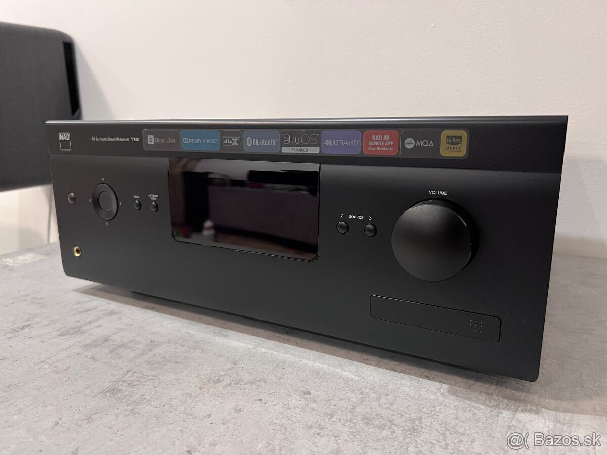 NAD T 758 V3i (DIRAC, BluOS, 4k ATMOS, hi-res, MQA)-top stav