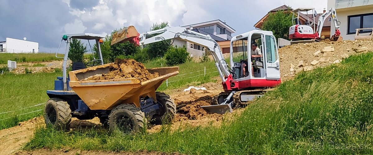 Minibager 1,8 t za 280 € / 8 hodín | Zemné práce