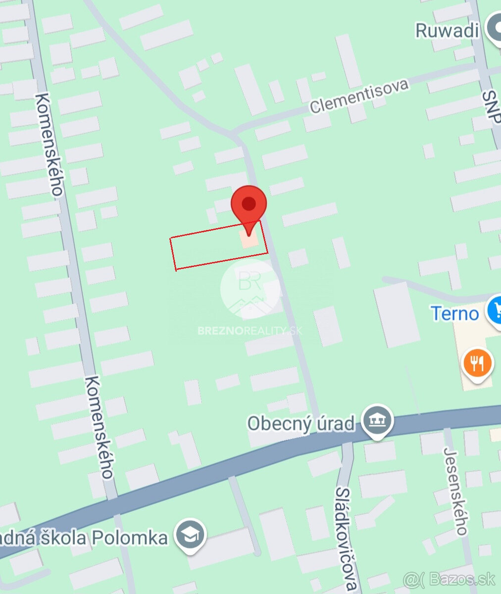 Rovinatý pozemok na predaj Polomka - okr. Brezno