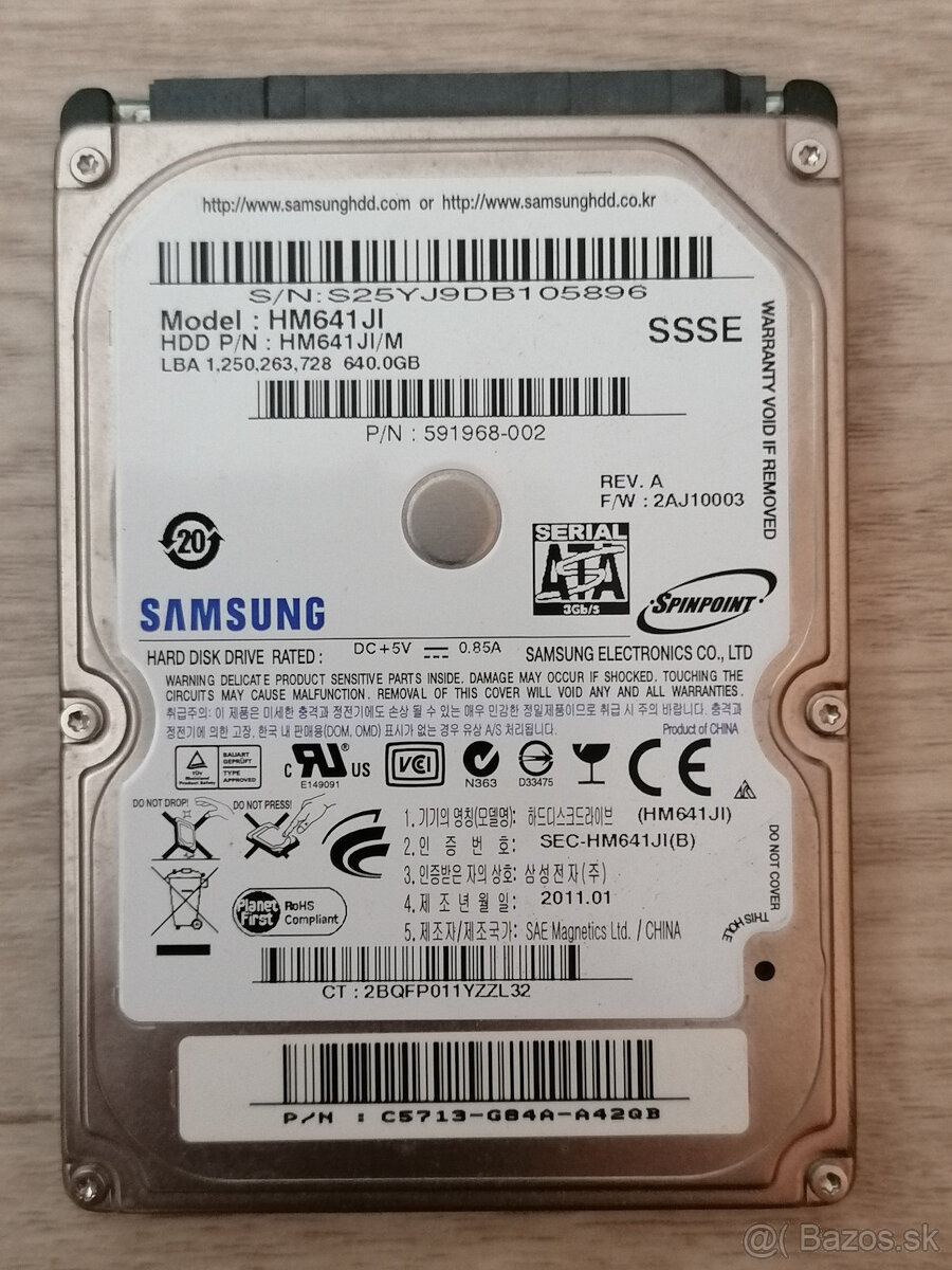 640GB Samsung 2,5"