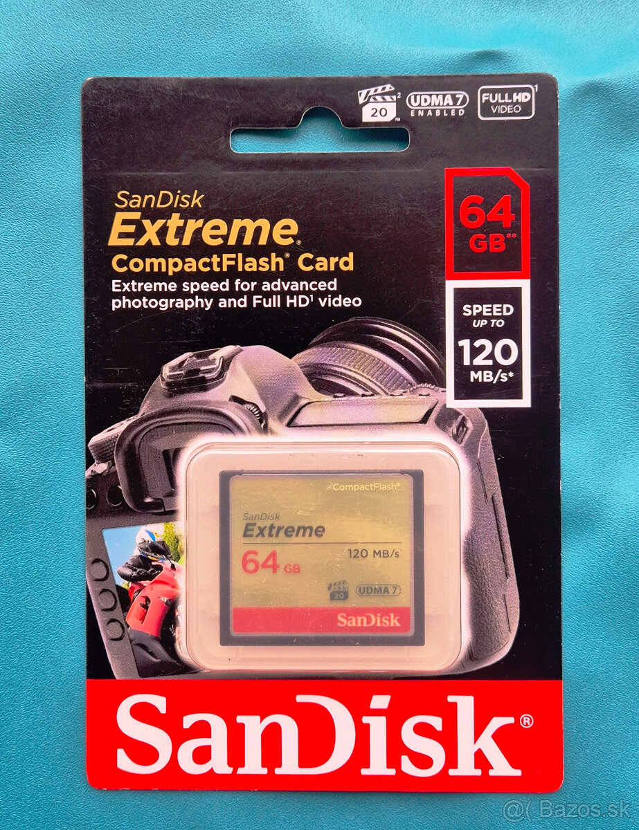 Nová Sandisk Compact Flash 64 GB Extreme