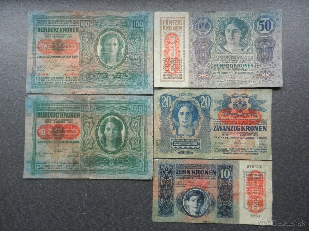 Bankovky staré RU a staré Rakúsko
