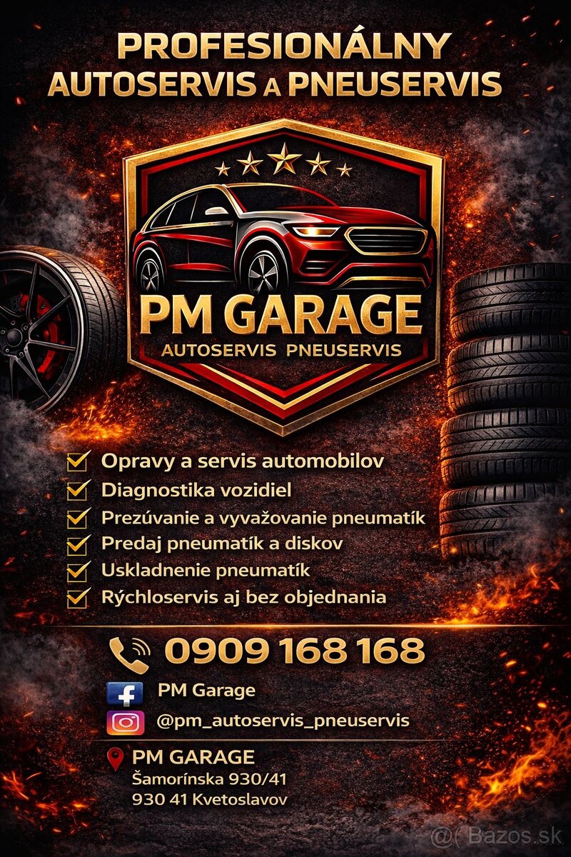🚗 PM GARAGE – AUTOSERVIS A PNEUSERVIS