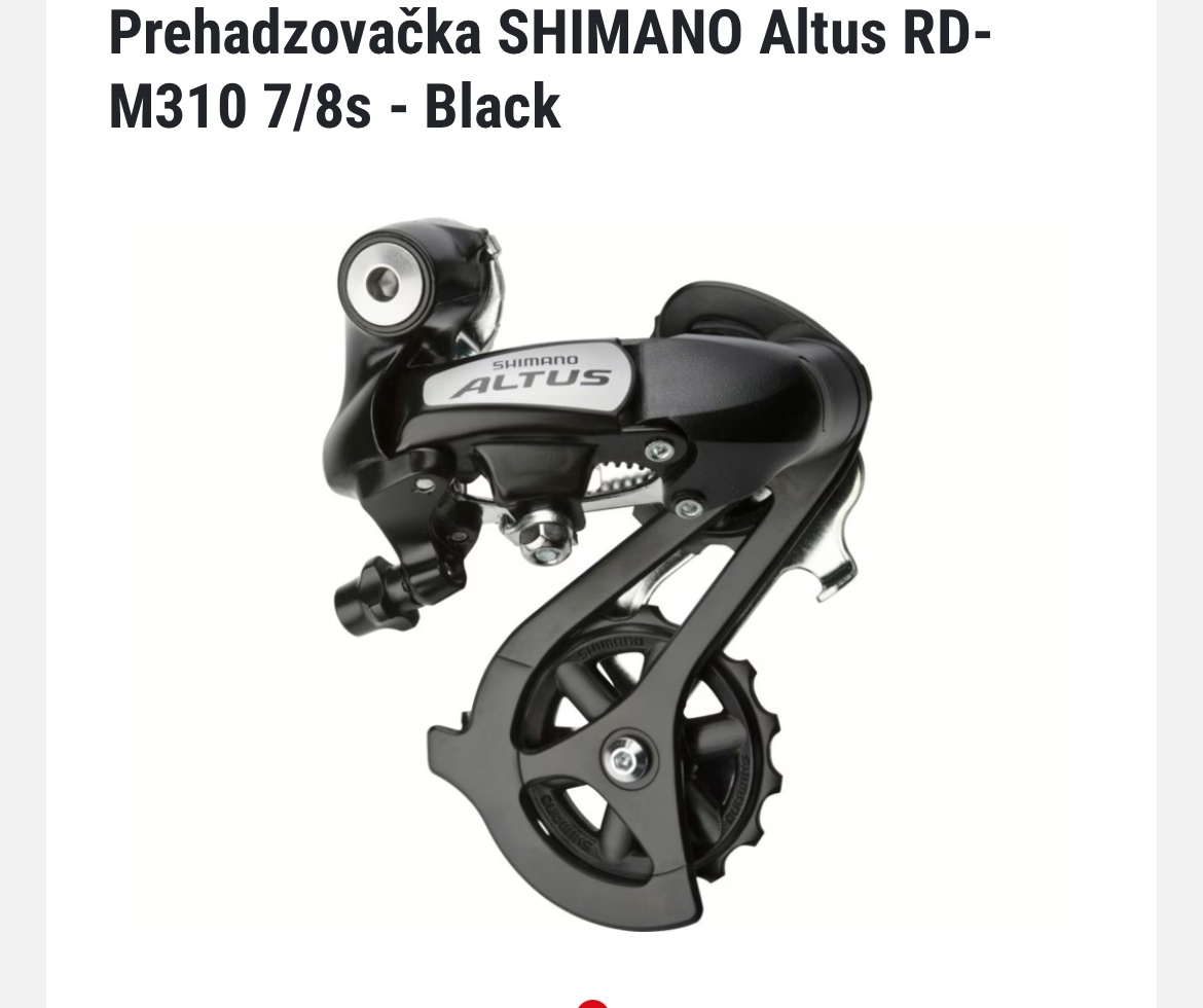 Prehadzovac shimano altus rd-m310