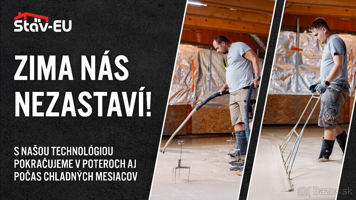 Realizujeme anhydritové potery v okrese Levoča