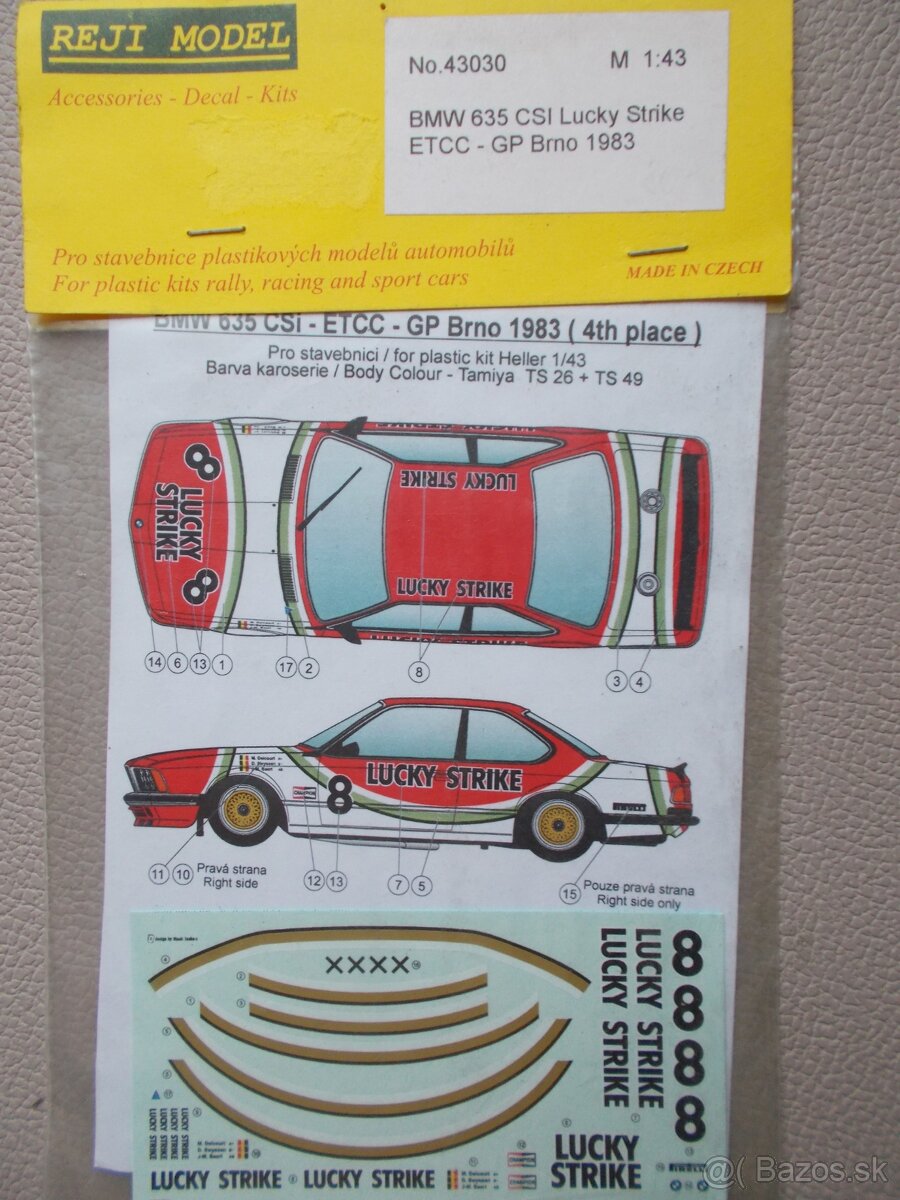 Obtisky 1/20,1/24,1/43