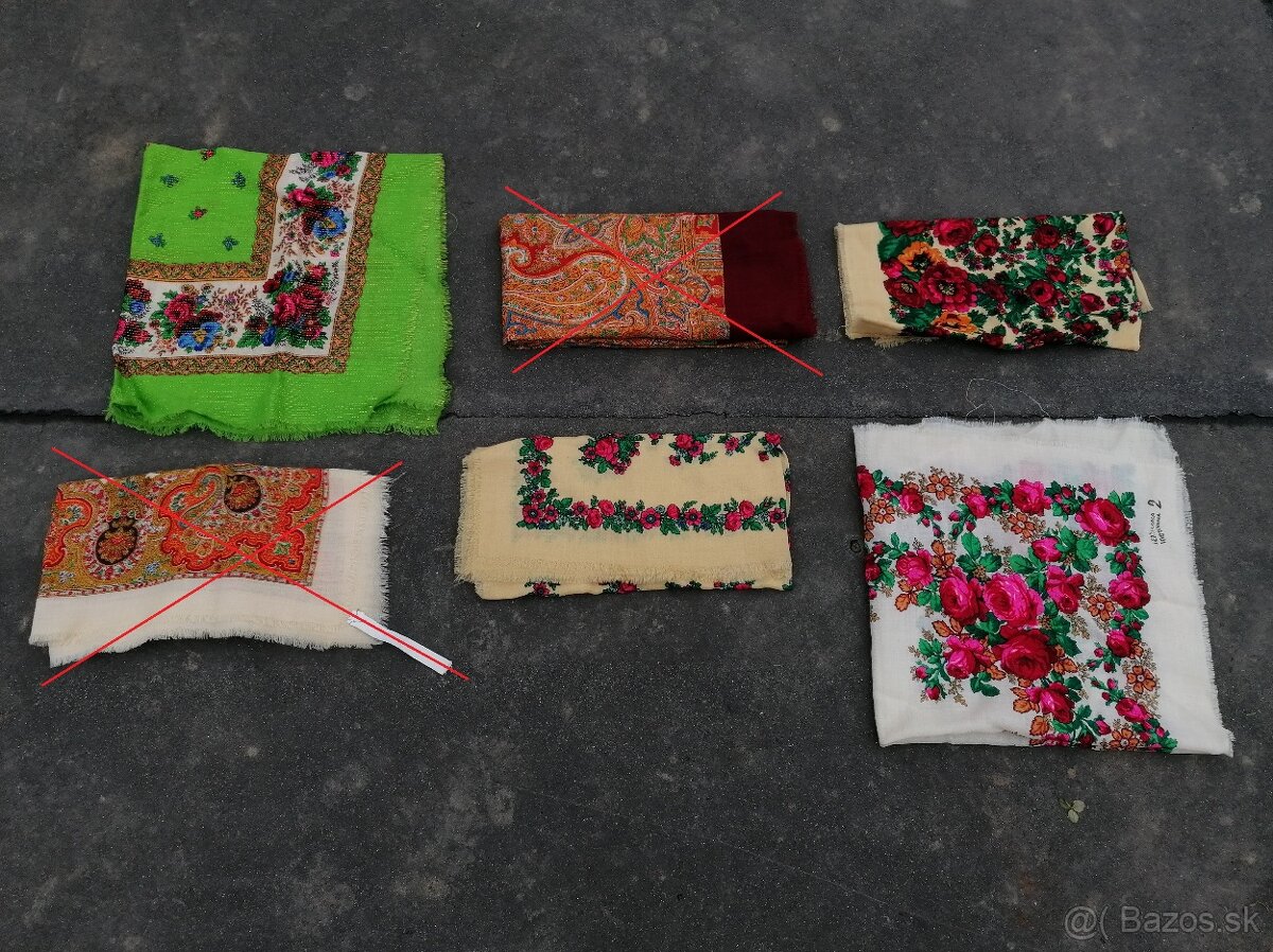 Predám starodávne kašmírové šatky