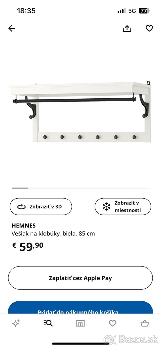 Botník  a vešiak IKEA